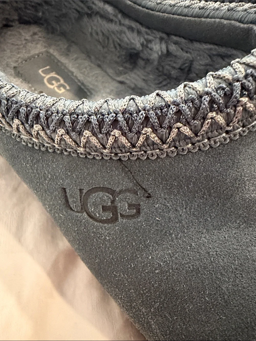 UGG Men's Navy Suede Slip-On Moccasin
